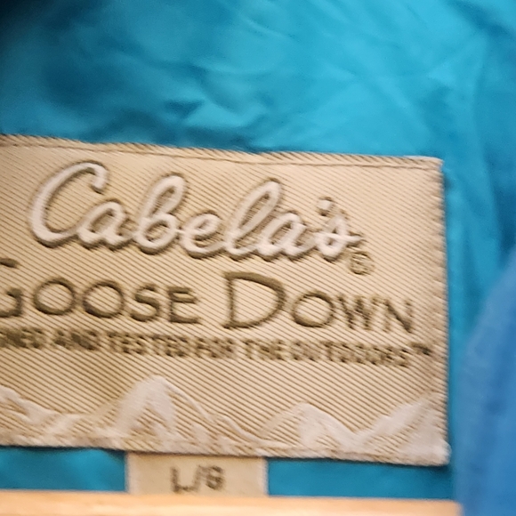 CABELA'S Women's Vest Large Blue Goose Down Warm Quilted Outdoor - Picture 3 of 14
